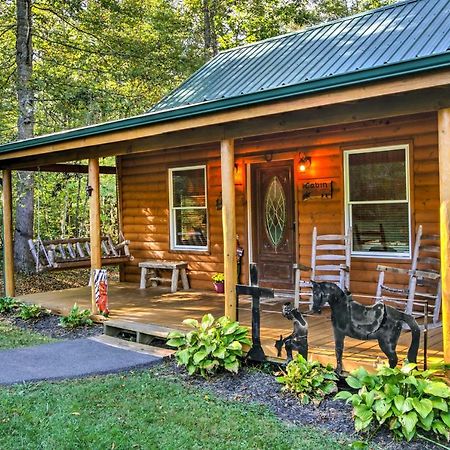 Smoky Mountain Rustic Log Cabin With Furnished Patio Villa Cosby Exterior photo