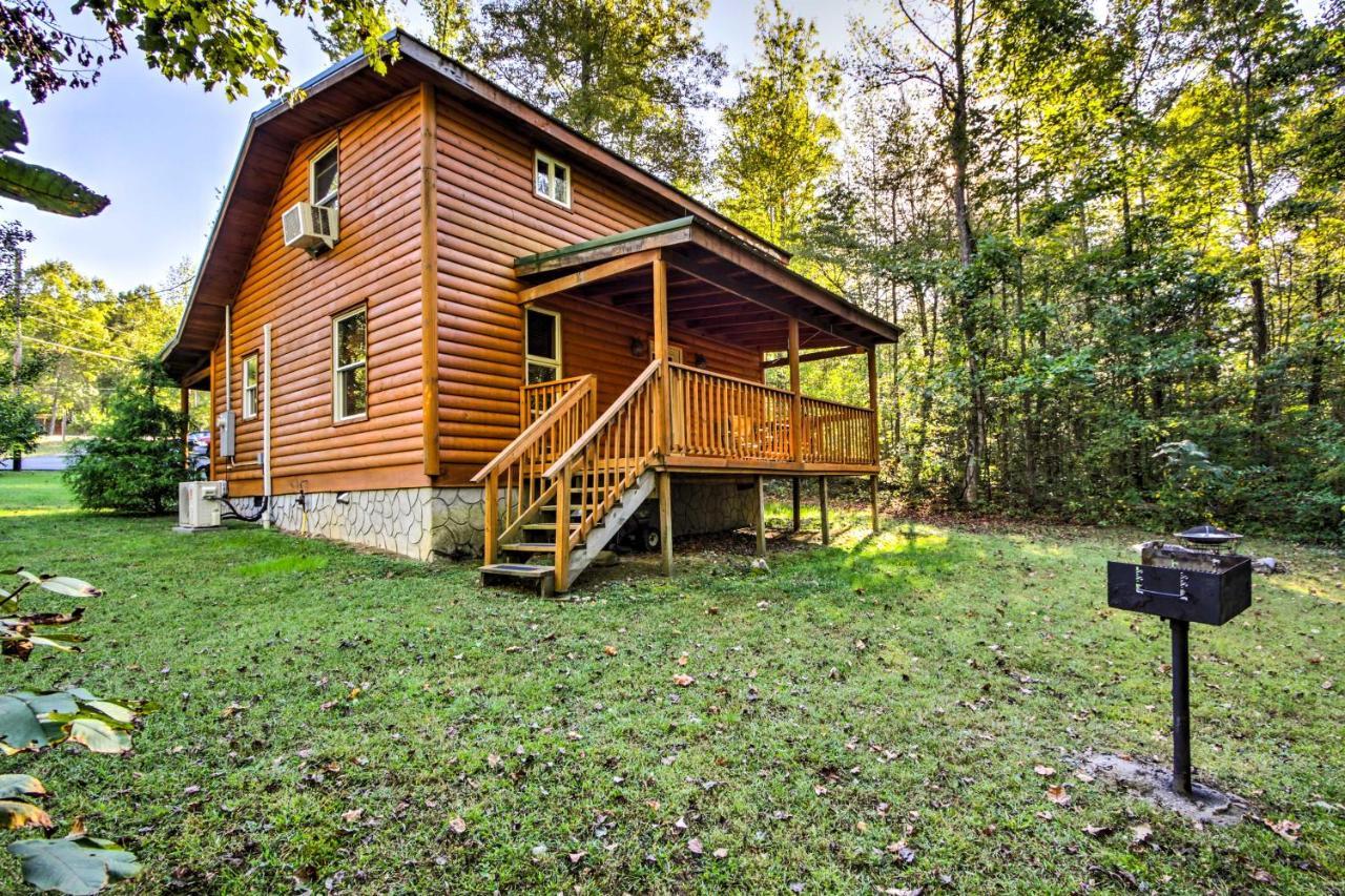 Smoky Mountain Rustic Log Cabin With Furnished Patio Villa Cosby Exterior photo